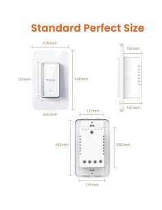 Interruptor de Luz Inteligente Tenda SS3 Wifi 2.4GHz Blanco 2