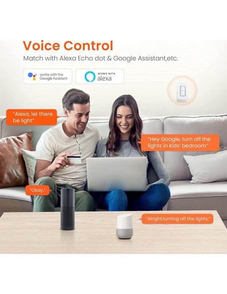 Interruptor de Luz Inteligente Tenda SS3 Wifi 2.4GHz Blanco