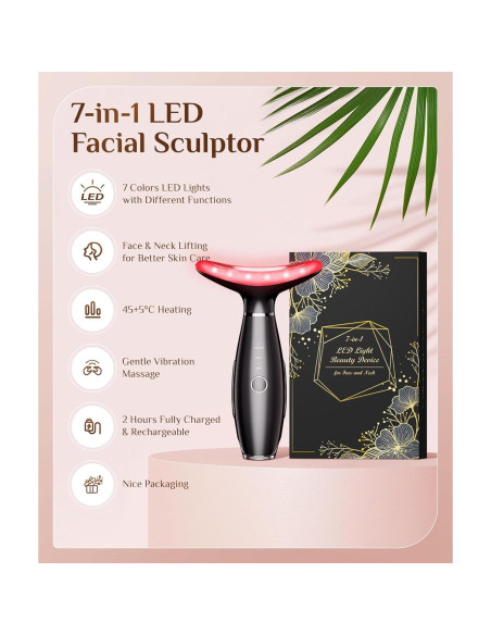 Máquina Galvánica Trinity - Terapia de Luz Roja Facial 7 en 1