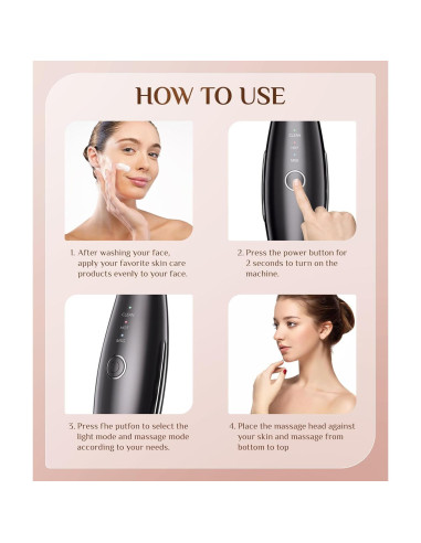 Máquina Galvánica Trinity - Terapia de Luz Roja Facial 7 en 1