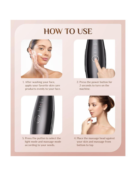 Máquina Galvánica Trinity - Terapia de Luz Roja Facial 7 en 1