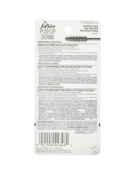 Máscara Lavable Maybelline The Falsies Push Up Drama 9.75 ml