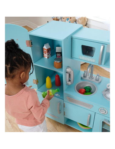 Cocina de Juguete de Madera KidKraft Vintage Azul 83.8x34.3cm