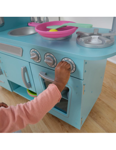 Cocina de Juguete de Madera KidKraft Vintage Azul 83.8x34.3cm