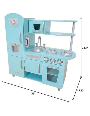 Cocina de Juguete de Madera KidKraft Vintage Azul 83.8x34.3cm