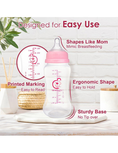 Botellas Nenesupply 9oz Anticólicos para Bebés 1+ Meses