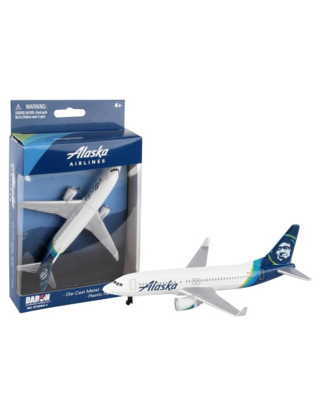 Avión de Juguete Daron Alaska Airlines - Metal Fundido 15.24 cm