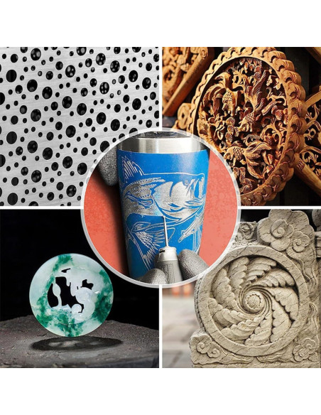 10 Piezas Bits de Carving Carburo Doble Corte HUAHA 3mm