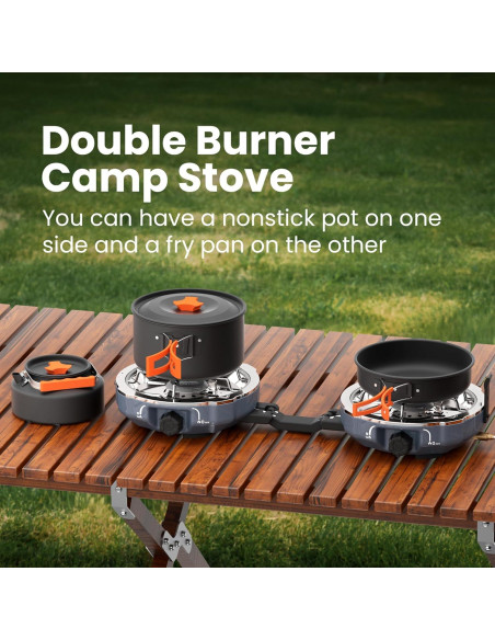 Estufa de Camping Cofiyard 2 Quemadores Propano 20000 BTU