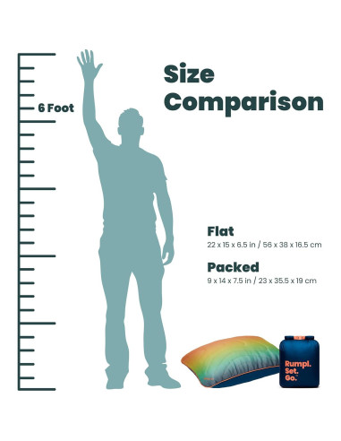 Almohada de Camping Rumpl Ajustable 56 x 38 cm Baja Fade