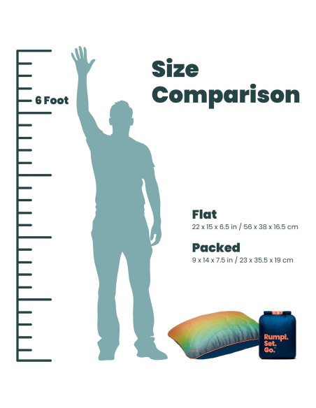 Almohada de Camping Rumpl Ajustable 56 x 38 cm Baja Fade