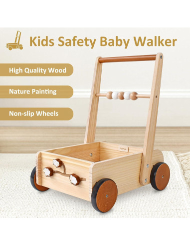 Andador de Madera PairPear Natural con Velocidad Ajustable