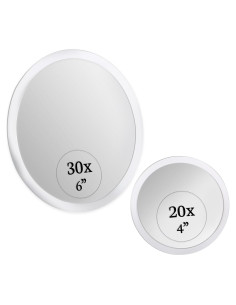 Juego de Espejos Aumentadores 30x y 20x MIRRORVANA 15cm y 10cm