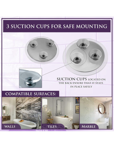 Juego de Espejos Aumentadores 30x y 20x MIRRORVANA 15cm y 10cm