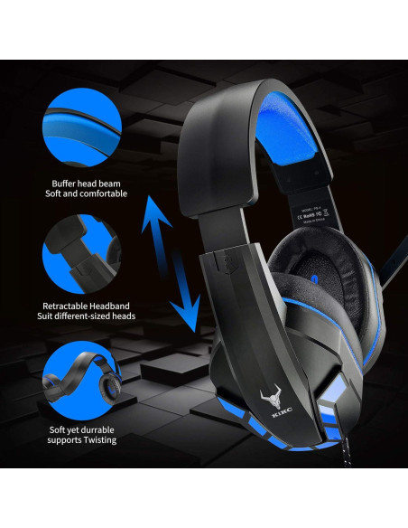 Auriculares Gaming DAKSING PS-4 con Micrófono y Control de Volumen