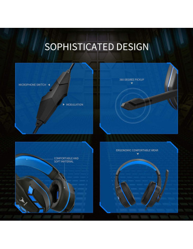 Auriculares Gaming DAKSING PS-4 con Micrófono y Control de Volumen