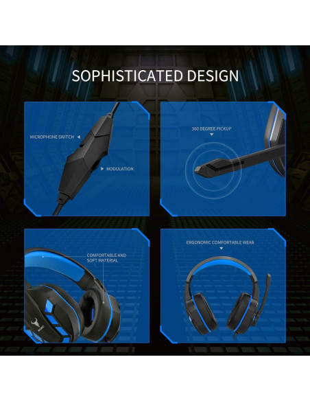 Auriculares Gaming DAKSING PS-4 con Micrófono y Control de Volumen