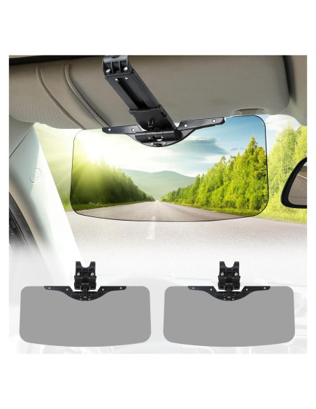 Extensor de Visera Solar GQLHYD ZYB-2S Negro - Juego de 2