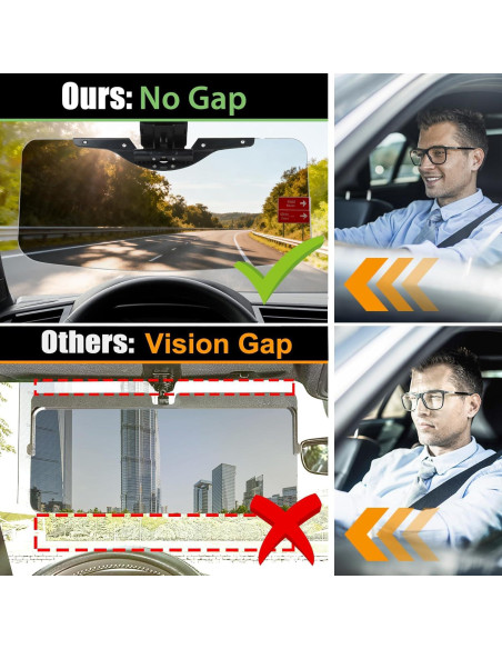 Extensor de Visera Solar GQLHYD ZYB-2S Negro - Juego de 2