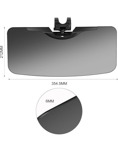 Extensor de Visera Solar GQLHYD ZYB-2S Negro - Juego de 2