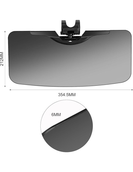 Extensor de Visera Solar GQLHYD ZYB-2S Negro - Juego de 2