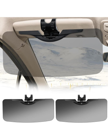 Extensor de Visera Solar GQLHYD ZYB-2S Negro - Juego de 2