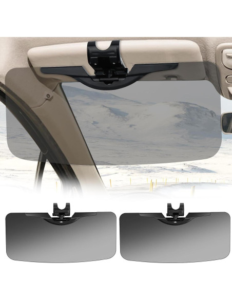 Extensor de Visera Solar GQLHYD ZYB-2S Negro - Juego de 2