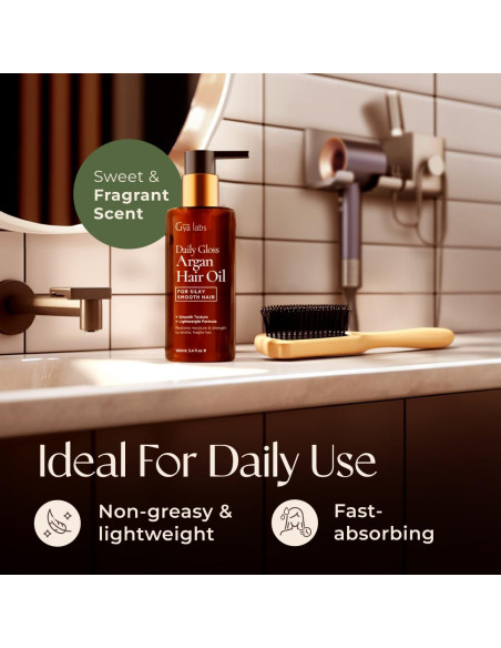 Aceite de Argán Gya Labs Daily Gloss 100 ml - Cabello Brillante y Suave