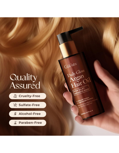 Aceite de Argán Gya Labs Daily Gloss 100 ml - Cabello Brillante y Suave