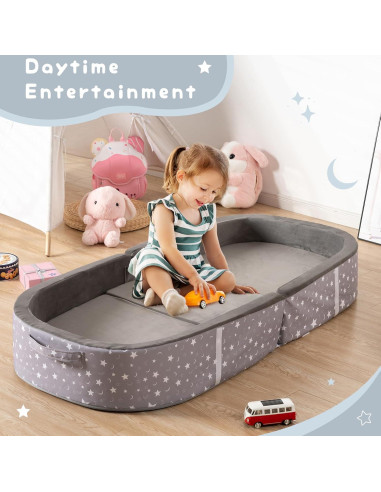 Cama de viaje portátil BYBYME - Cuna plegable impermeable 134.6x63.5 cm