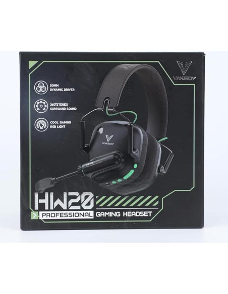 Auriculares Gaming Inalámbricos HW20 - 50mm, Bluetooth 5.4, 50H