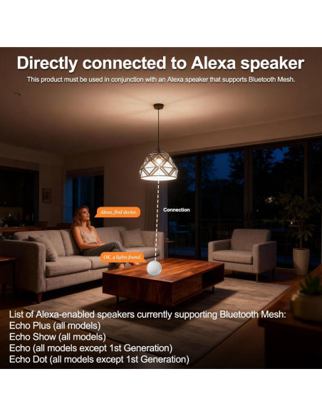 Bombillas LED Globo ILC G120 15W E26, Control Alexa, 1500LM