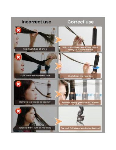 Cepillo Secador de Cabello UKLISS 7 en 1 110000 RPM Azul Dorado