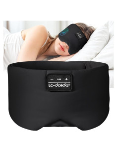 Máscara de Sueño Bluetooth 5.4 LC-dolida Negra con Auriculares