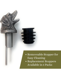 Vertedor de Vino TXOKO Acero Inoxidable con Tapón Extra 2