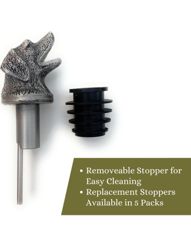 Vertedor de Vino TXOKO Acero Inoxidable con Tapón Extra