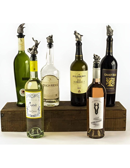 Vertedor de Vino TXOKO Acero Inoxidable con Tapón Extra