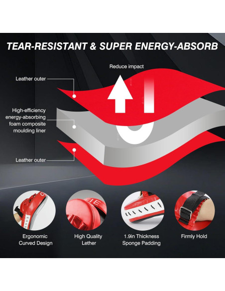 Juego de Almohadillas de Boxeo 3 en 1 Cyfie - Mitones y Paleta