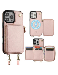 Funda Cartera Bocasal para iPhone 16 Pro Max Oro Rosa