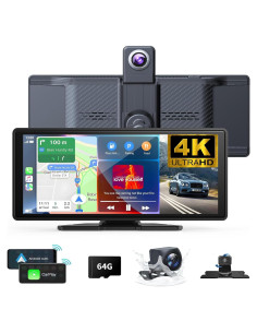 Pantalla Carplay Inalámbrica Antika 10.26" 4K con Cámara 1080p