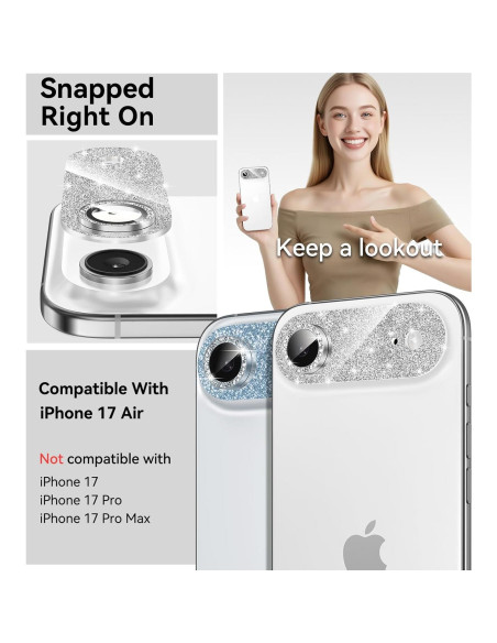 Protector de Lente de Cámara Matekxy para iPhone 17 Air - Vidrio Templado 9H