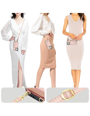 Funda Cartera Bocasal para iPhone 16 Pro Max Oro Rosa