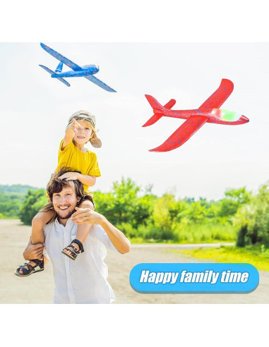 Paquete de 2 Aviones de Luz LED CUKU 44.5 cm Juguete Volador