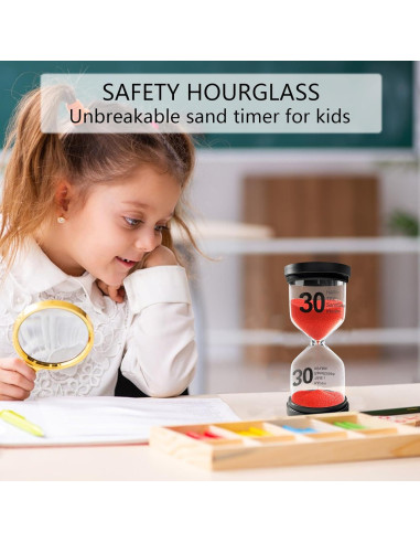 Reloj de Arena YLTIMER 1 Minuto Acrílico Rojo Duradero