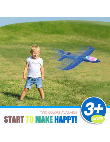 Paquete de 2 Aviones de Luz LED CUKU 44.5 cm Juguete Volador