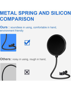 Filtro Pop Doble Capa para Micrófono Blue Yeti - Soporte Ajustable 2