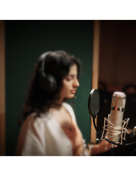 Filtro Pop Doble Capa para Micrófono Blue Yeti - Soporte Ajustable