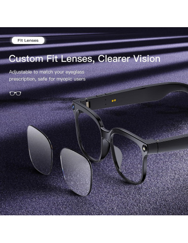 Gafas Inteligentes Dormiro YT-1010 con Cámara 8MP 4K Bluetooth