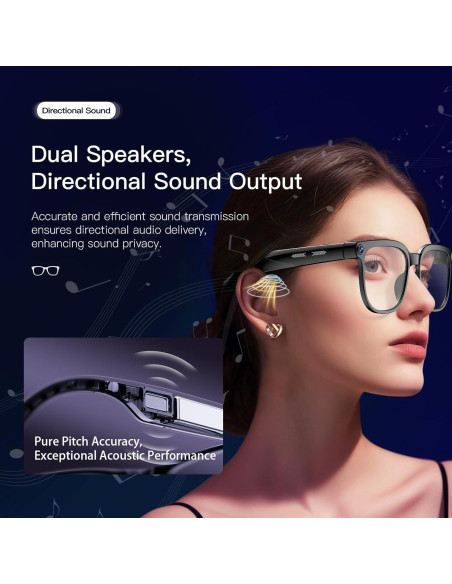 Gafas Inteligentes Dormiro YT-1010 con Cámara 8MP 4K Bluetooth