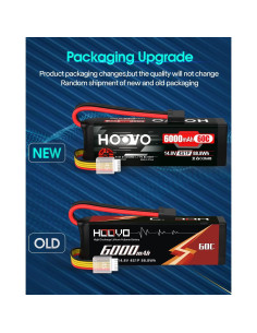 Batería LiPo 4S 14.8V 6000mAh 60C HOOVO para Drones y RC 2